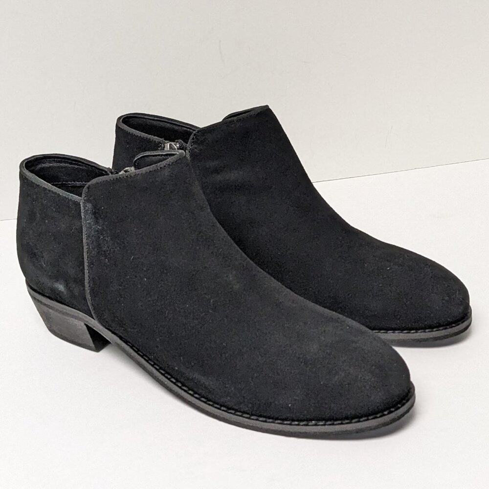 Softwalk Rocklin Ankle Boots, Black Suede, Women's 9 Narrow